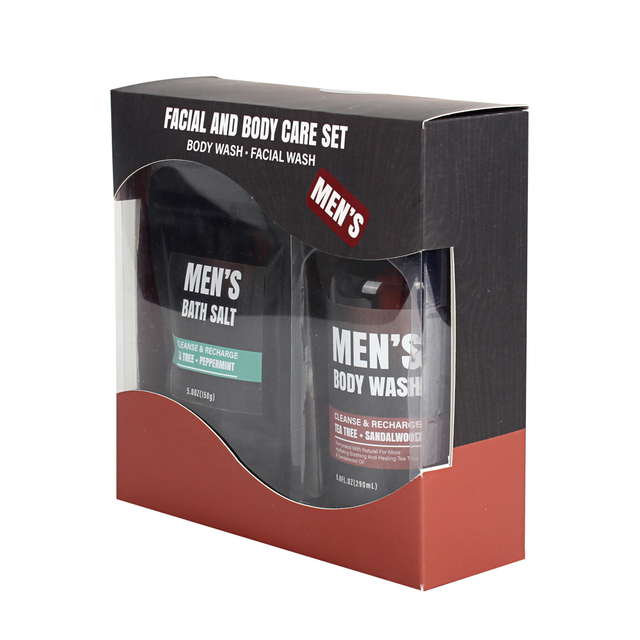 BL25010-FM Men Gift Set Kit Body Wash Shower Gel Bath Salt Bodycare