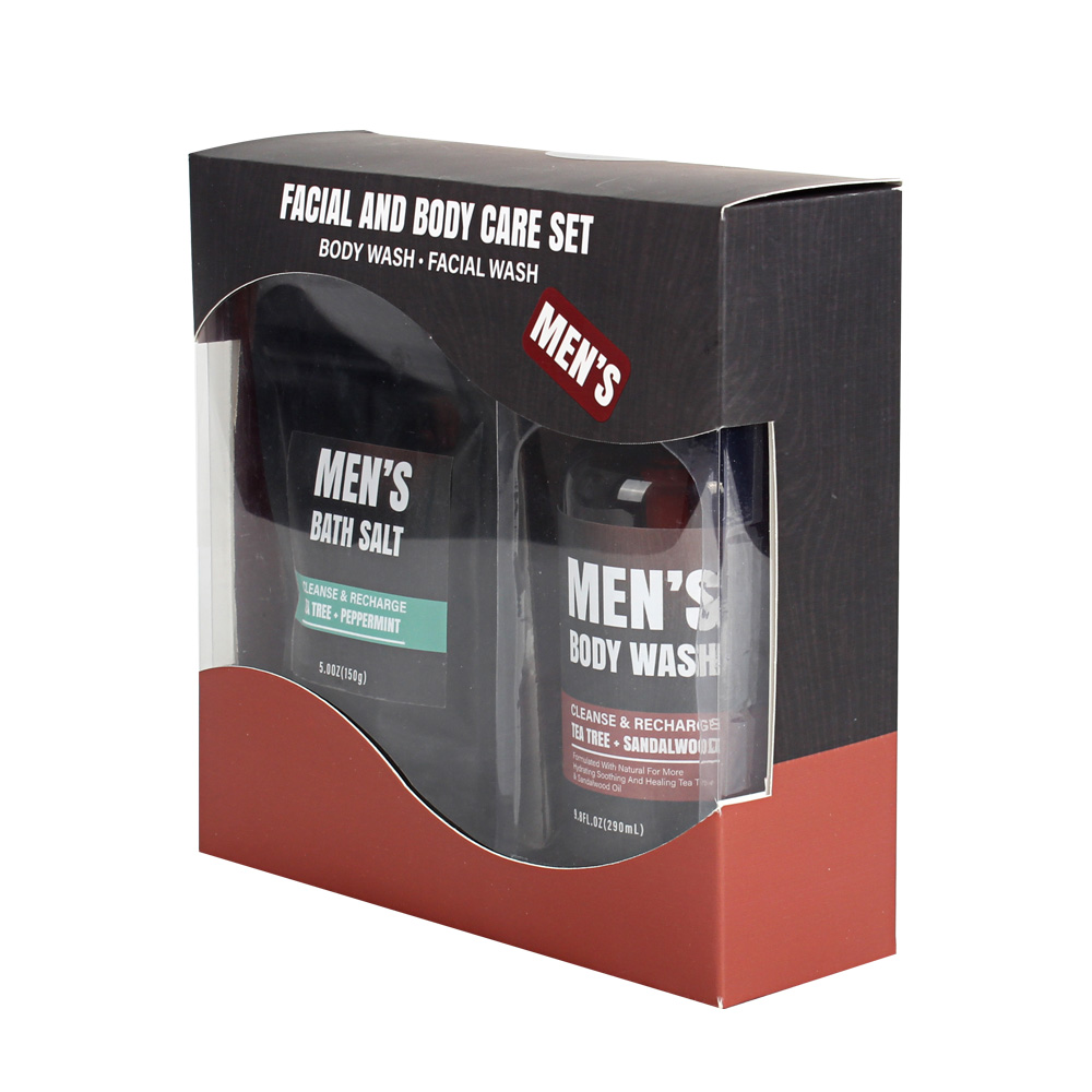 BL25010-FM Men Gift Set Kit Body Wash Shower Gel Bath Salt Bodycare