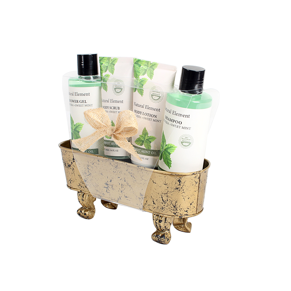 BL25021-NA Nature Bath Set Shower Gel Shampoo Body Scrub Body Lotion