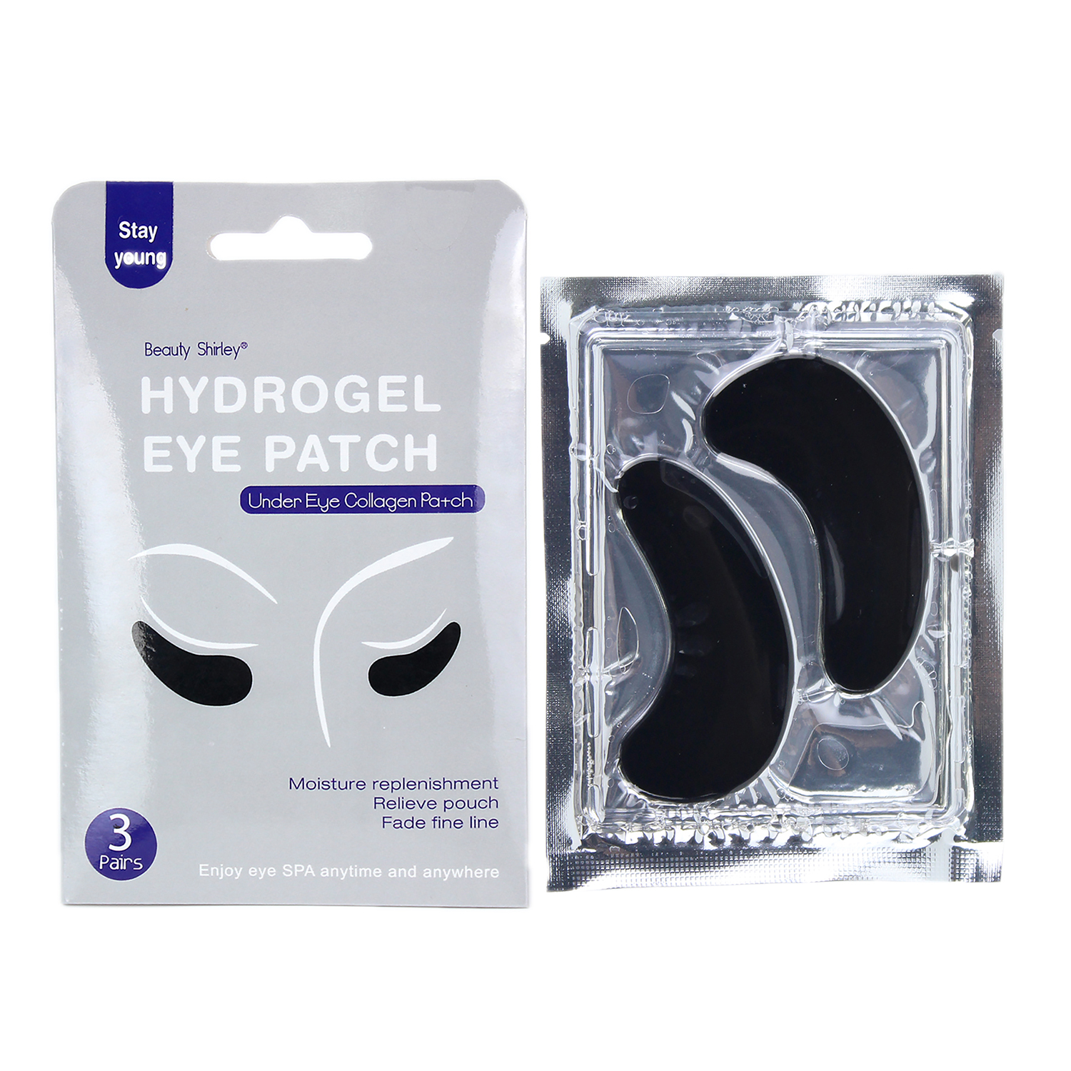 Instant Relief Eye Gel Patches-Black 