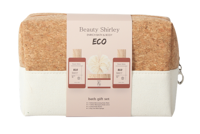 BLEO25007 Premium Skincare Trio Gift Set with Cork Canvas Bag