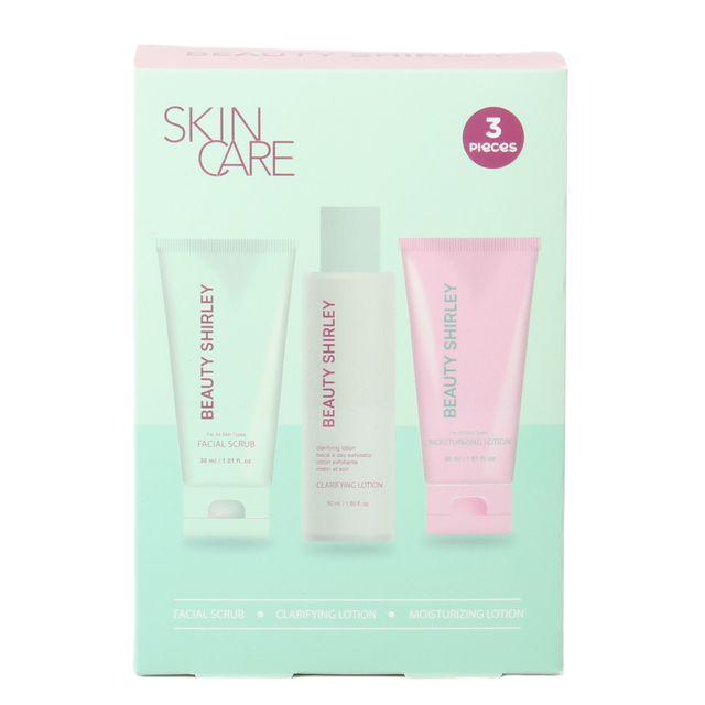 BLCS25013 Lady Care Complete 3-Step Skincare Set with Exfoliating Facial Scrub and Hydrating Formulas