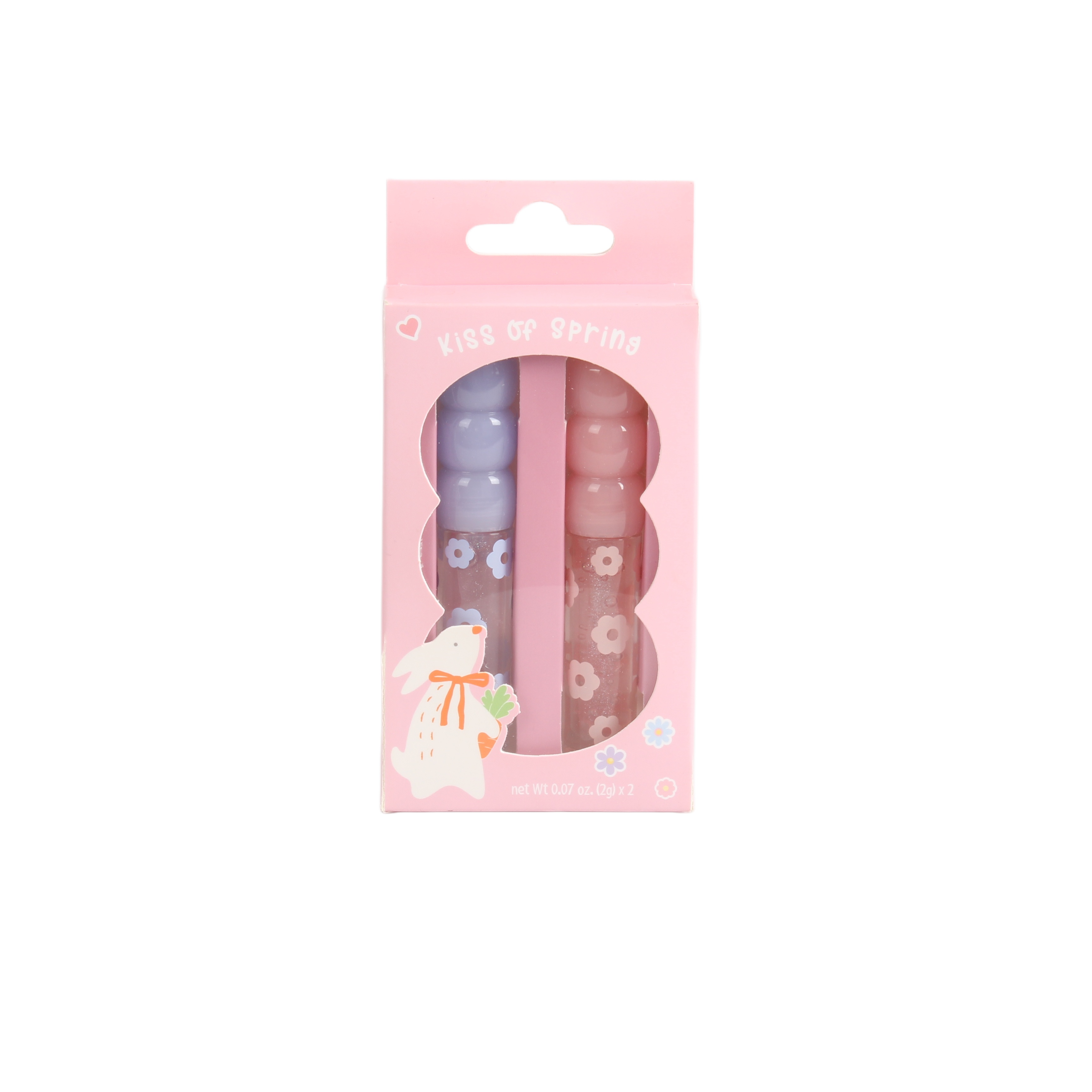 BLEA26002 Sheer Shine Lip Gloss Set – 2x4ml Travel-Friendly Duo in PVC Window Gift Box