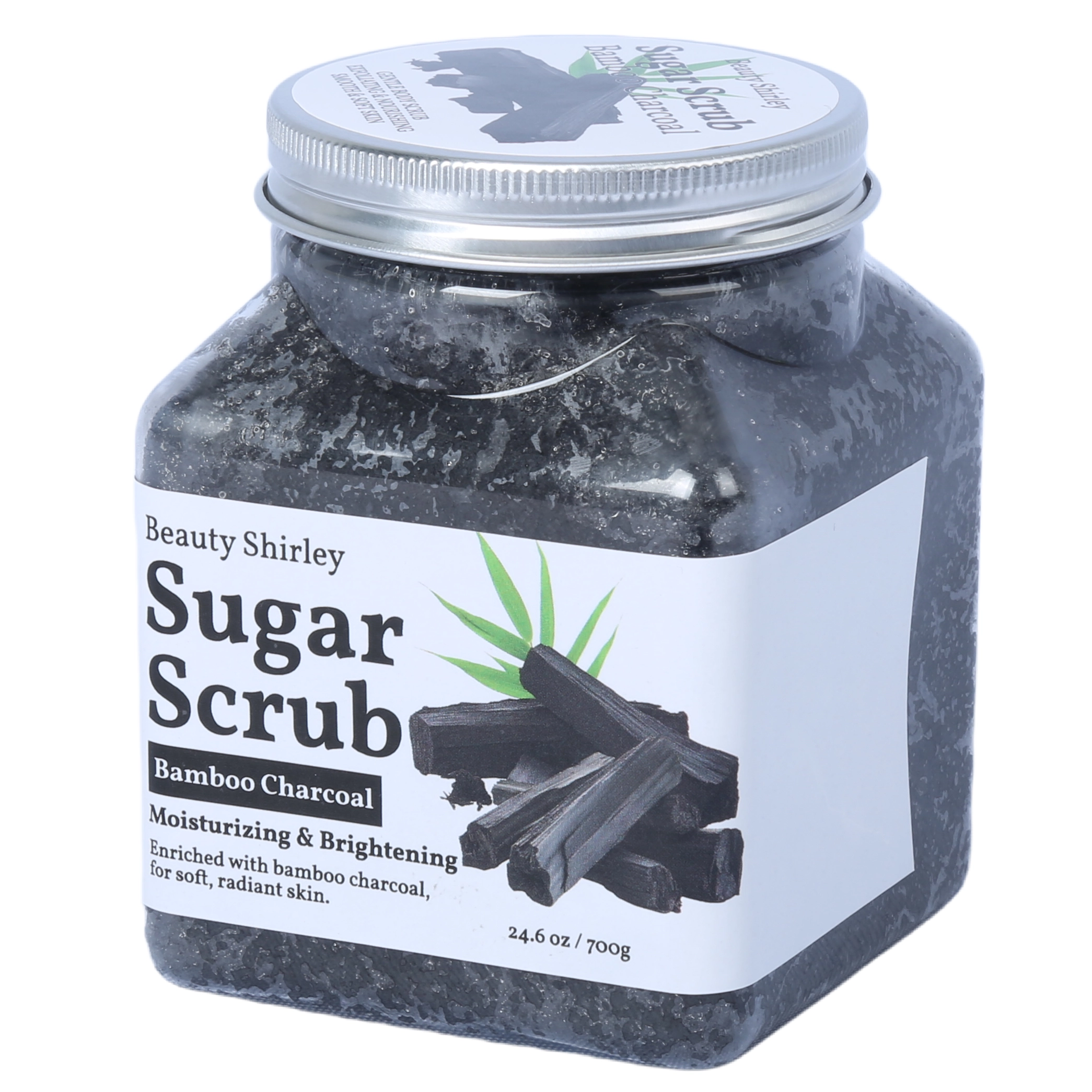 BLES26040 700g Large Capacity Bamboo Charcoal Sugar Scrub – Gentle Exfoliation