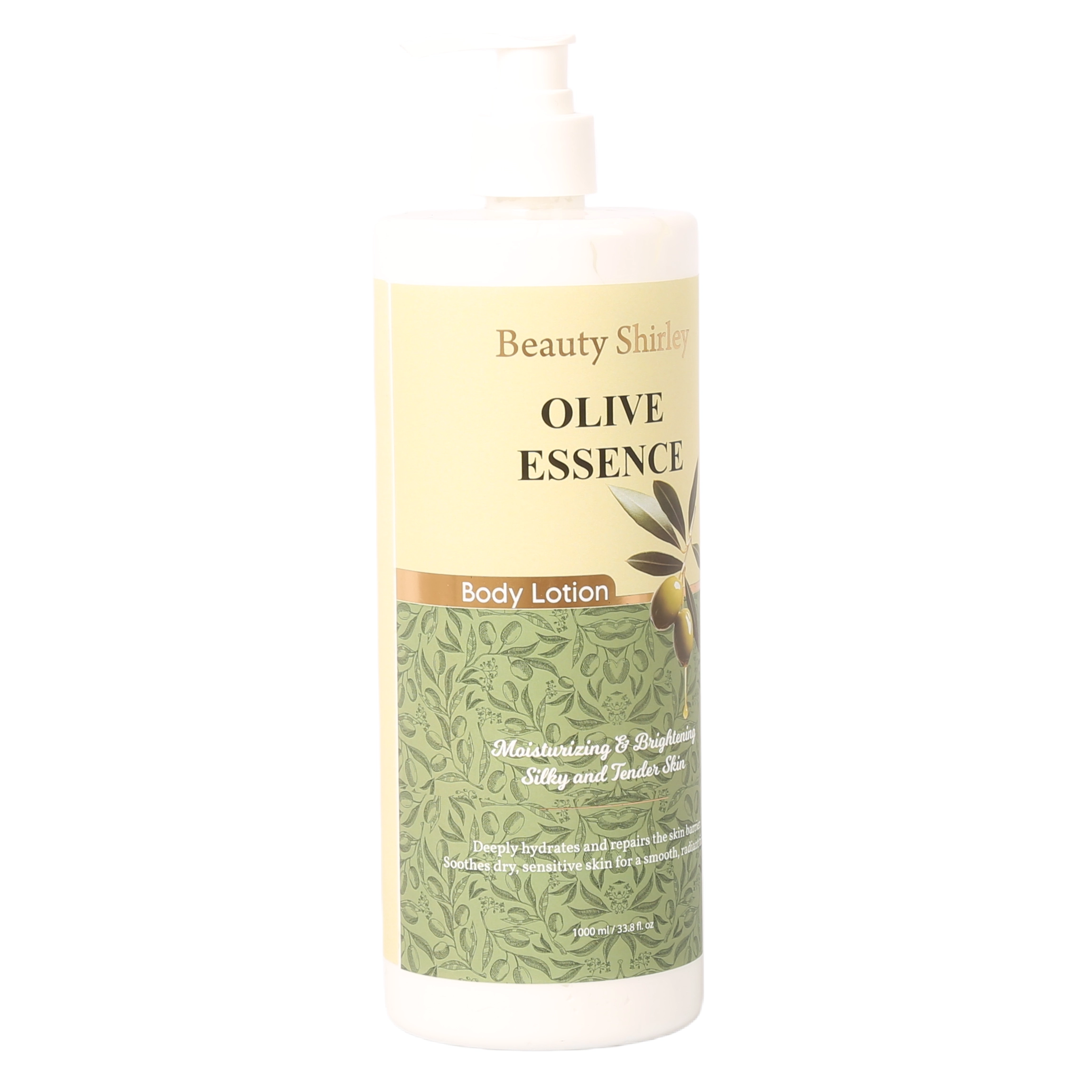 BLES26008 1000ml Moisturizing Olive Body Lotion with Golden Pump