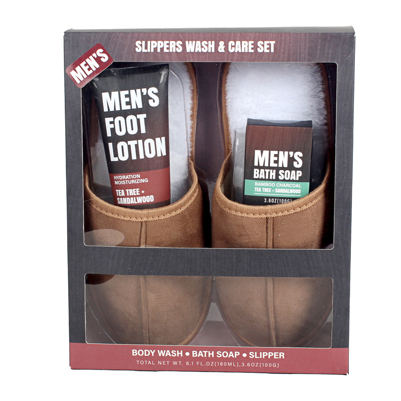 BL25016-FM Men Gift Set Kit Foot Lotion Bath Soap Bar Skincare Footcare