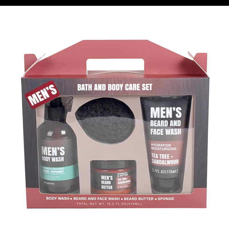 BL25004-FM Men Gift Set Body Kit Body Wash beard butter beard and face wash