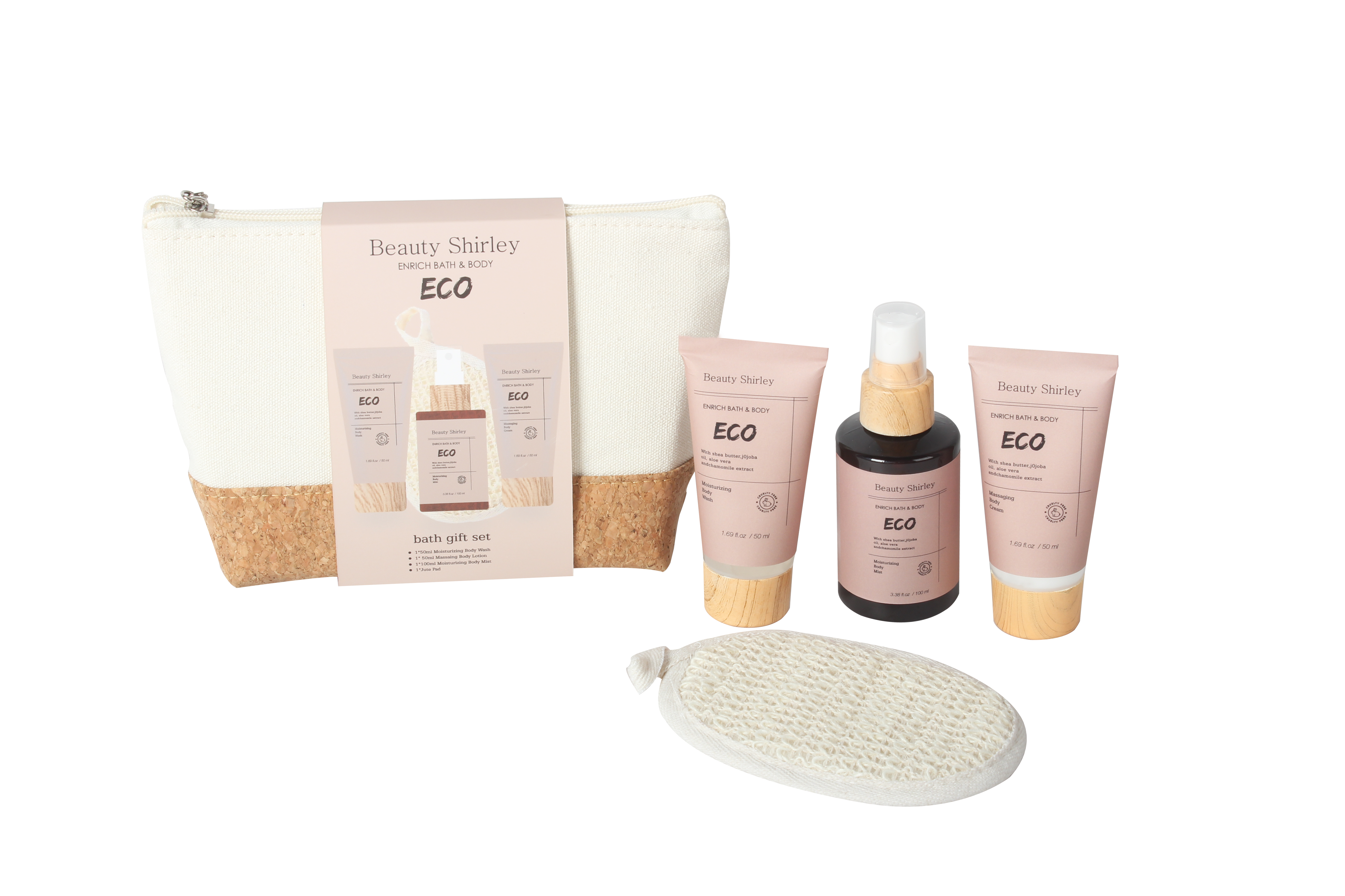 BLEO25008 Complete Body Care Travel Gift Set with Textured Scrubber