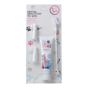 BL25005-PET Complete Pet Dental Care Kit with Toothpaste, Toothbrush and Finger Brushes