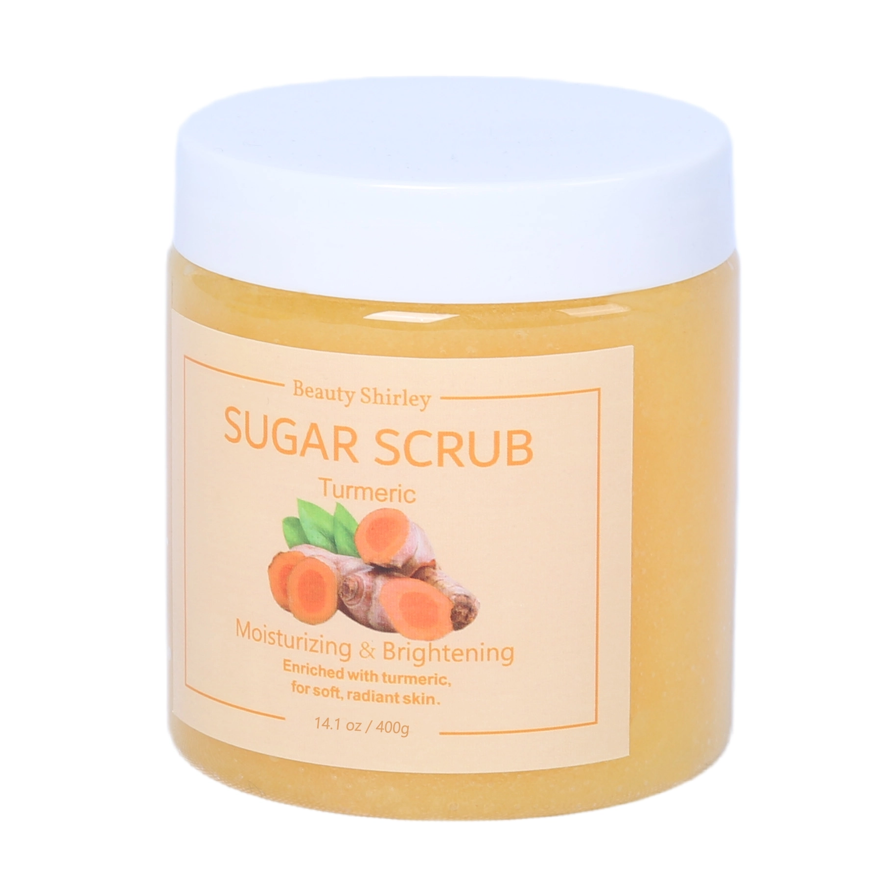 BLES26033 400g Turmeric Infused Sugar Scrub – Gentle Exfoliation & Brightening