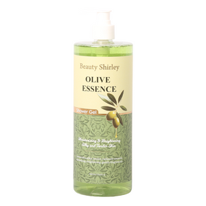 BLES26007 1000ml Olive Whitening Shower Gel Clear Bottle Private Label