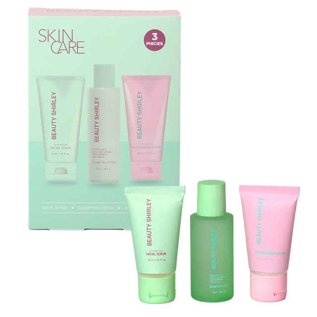 BLCS25013 Lady Care Complete 3-Step Skincare Set with Exfoliating Facial Scrub and Hydrating Formulas