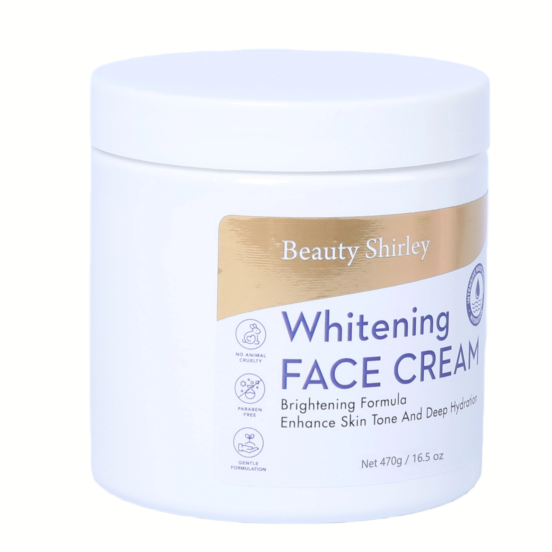 470g Whitening Face Cream – Gentle Formula in White Jar with Cap