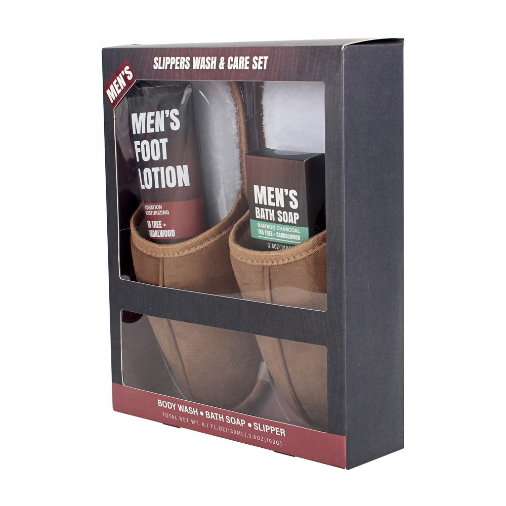 BL25016-FM Men Gift Set Kit Foot Lotion Bath Soap Bar Skincare Footcare
