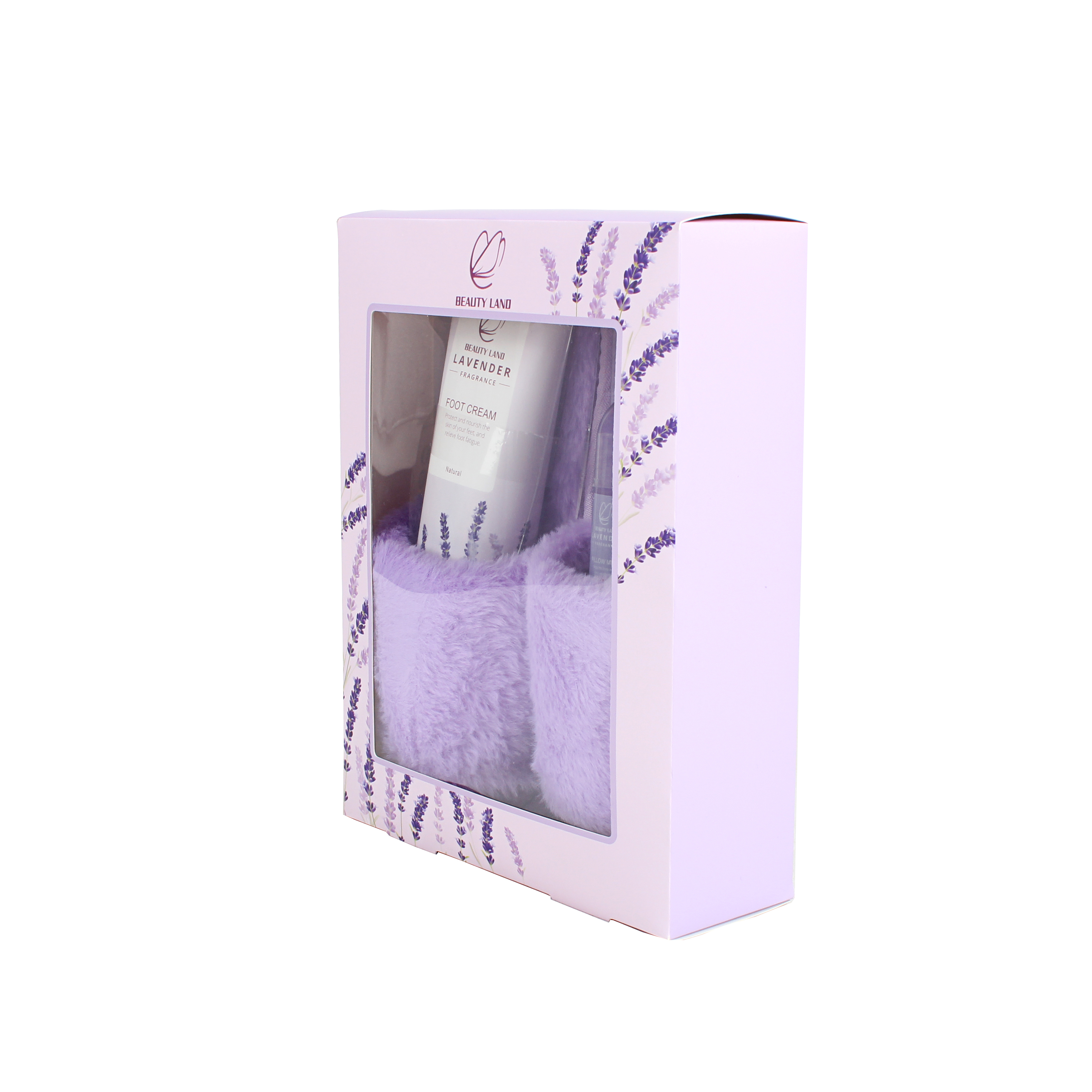 BL25015- LA Lavender Bath Set Foot Cream Pillow Mist Slippers