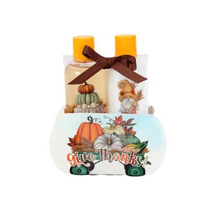 BLGT24002 Complete Bath and Body Gift Set with Pumpkin-Themed Packaging