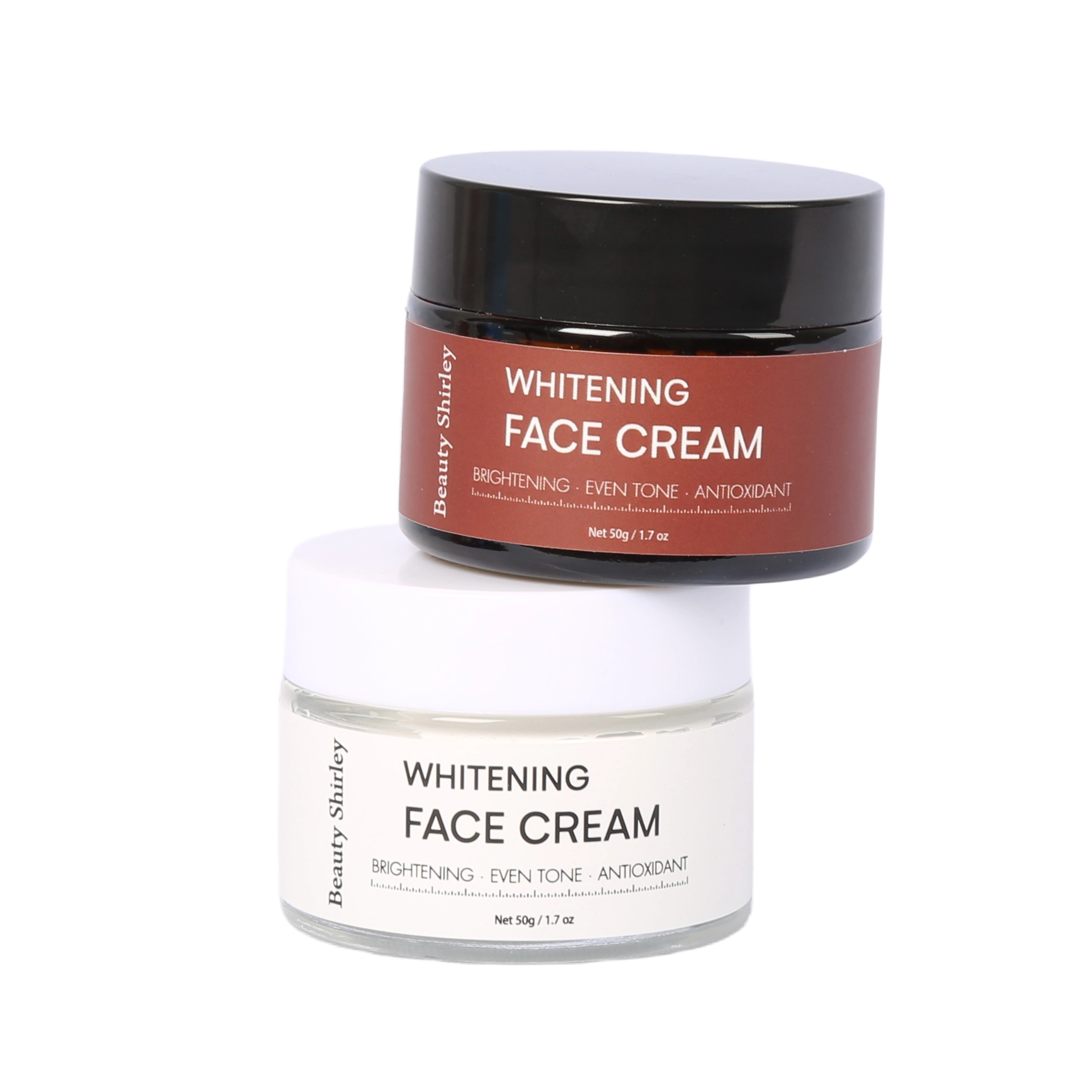 50g Brightening Face Cream in Clear Glass Jar – Low MOQ OEM