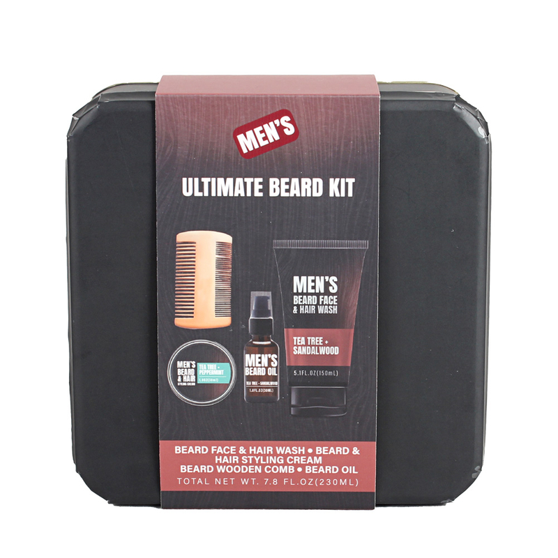 BL25014-FM Men Gift Set Kit Beard Face & Hair Wash Beard Oil Styling Cream