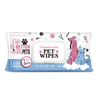 BL25004-PET Gentle Cleansing 80 Counts Pet Wipes for Daily Care And Grooming