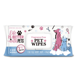 BL25004-PET Gentle Cleansing 80 Counts Pet Wipes for Daily Care And Grooming