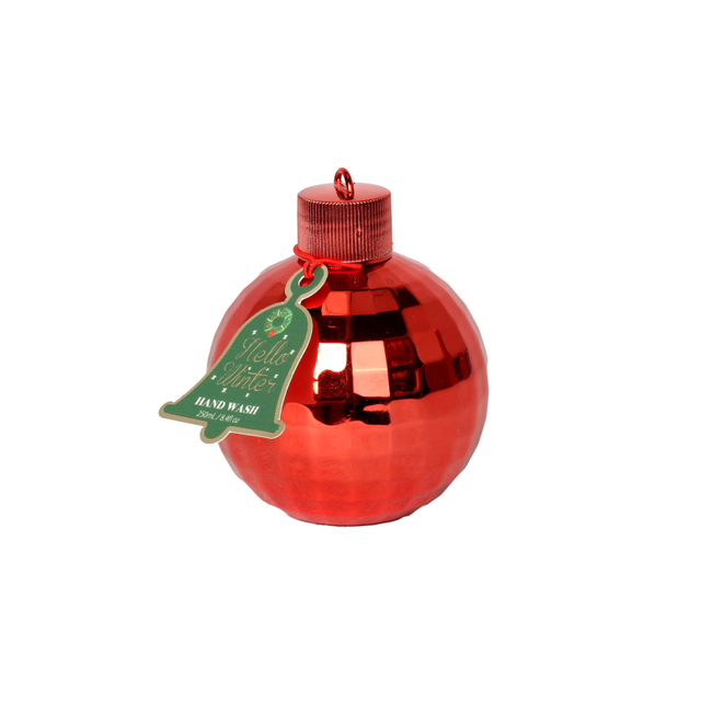 BLCM250012 Luxury 250ml Body Wash in Textured Electroplate Bottle with Red Hook Cap