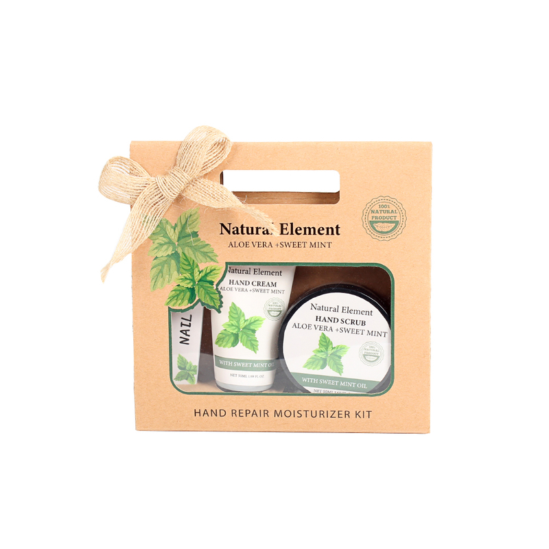 BL25013-NA Nature Bath Set Hand Cream Hand Scrub Nail File