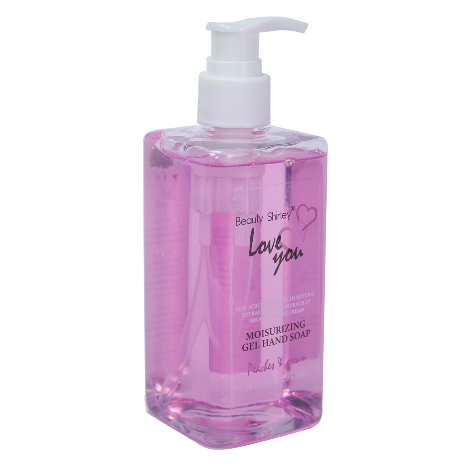 Peach & Cream Moisturizing Hand Soap – 10 Oz Square Bottle with Pump 