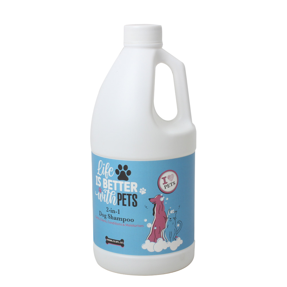 BL250021-PET 1L Pet Shampoo & Conditioner in White Bottle