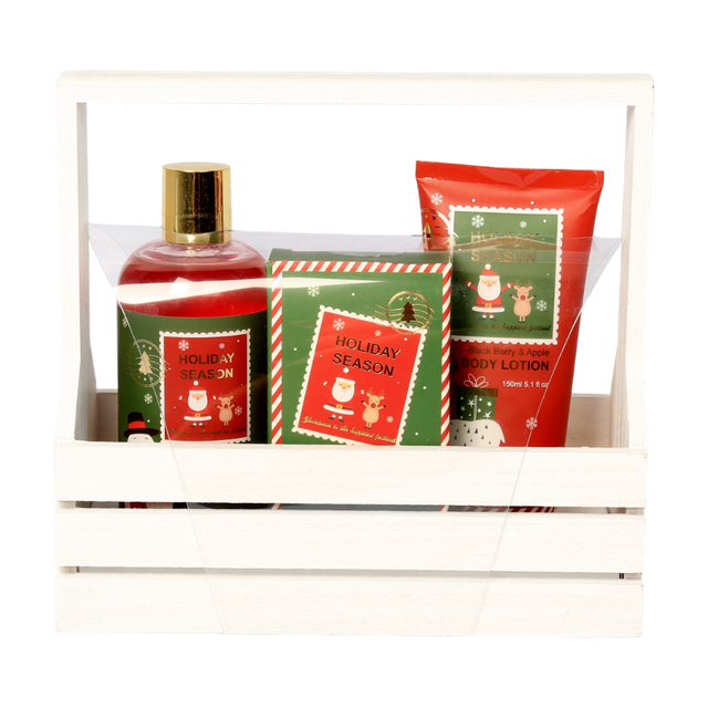 BLHS25009 Premium Bath and Body Collection with Wooden Box Packaging