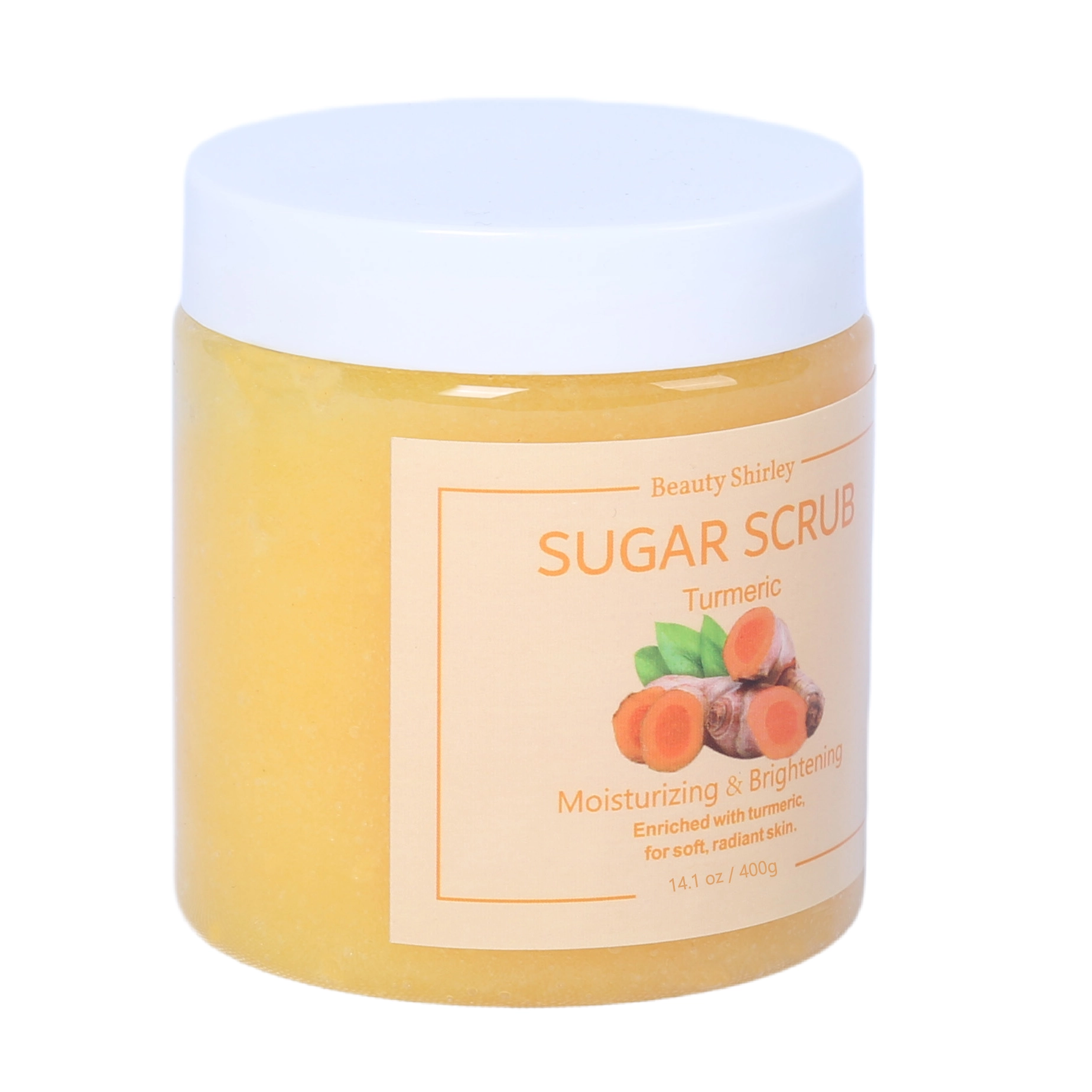 BLES26033 400g Turmeric Infused Sugar Scrub – Gentle Exfoliation & Brightening