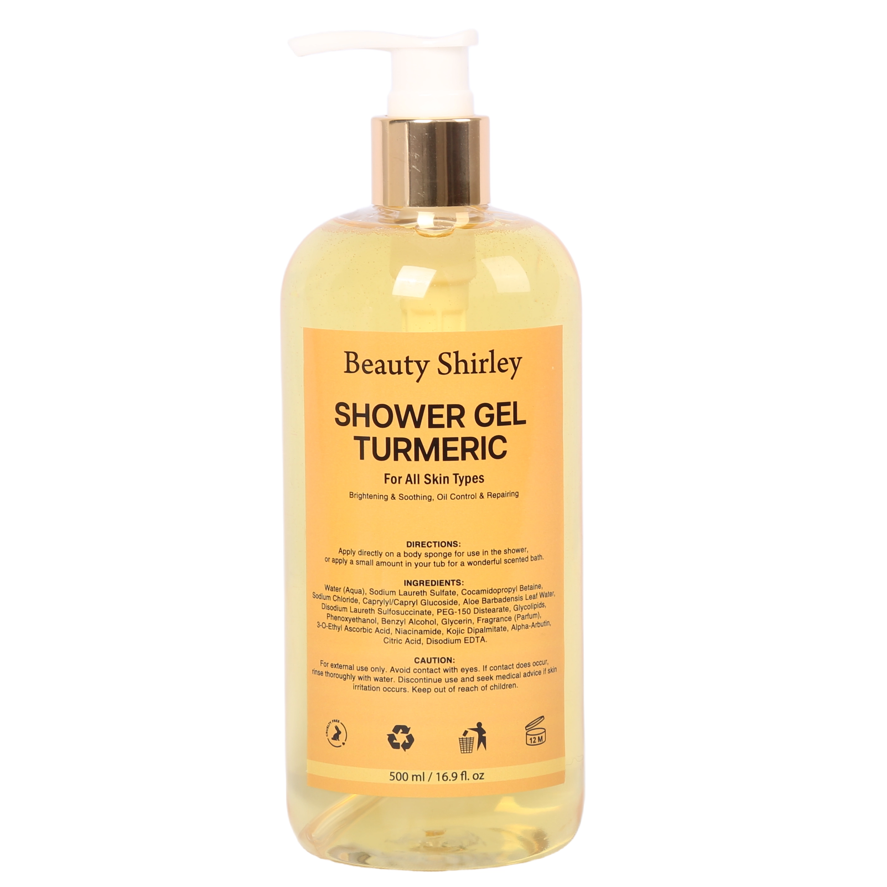 BLES26001 500ml Turmeric Shower Gel – Brightening, Oil Control & Soothing