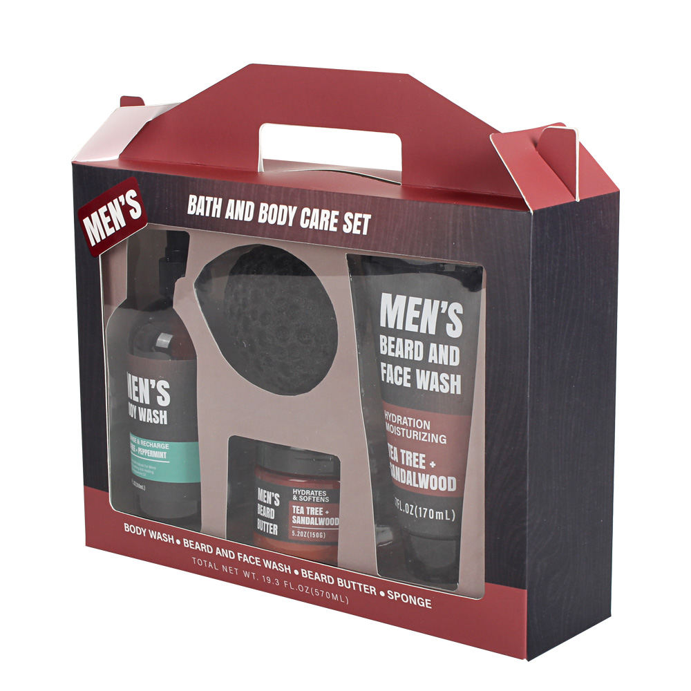 BL25004-FM Men Gift Set Body Kit Body Wash beard butter beard and face wash