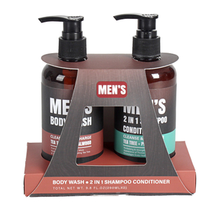 BL25025-FM Men Gift Set Kit Body Wash 2 in 1 Shampoo Conditioner Shower Gel