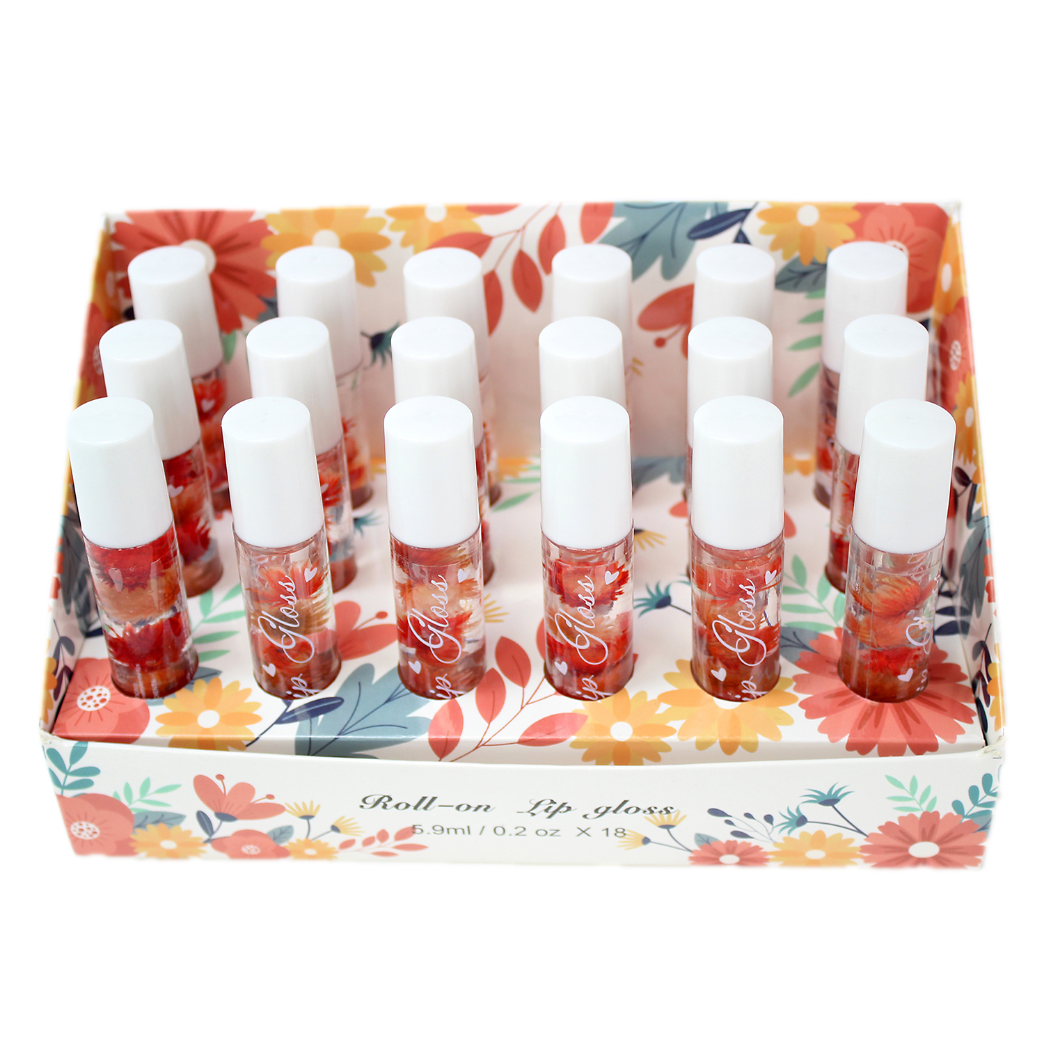 Lip Gloss With Flowers 5.9 mL – Moisturizes & Adds Shine 
