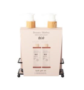 BLEO25006 Premium Bath & Body Duo Gift Set with Wood Print Design