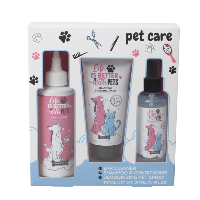 BL250011-PET Pet Ear Cleaner, Shampoo & Conditioner, Deodorizing Set – Complete Grooming & Care Solution