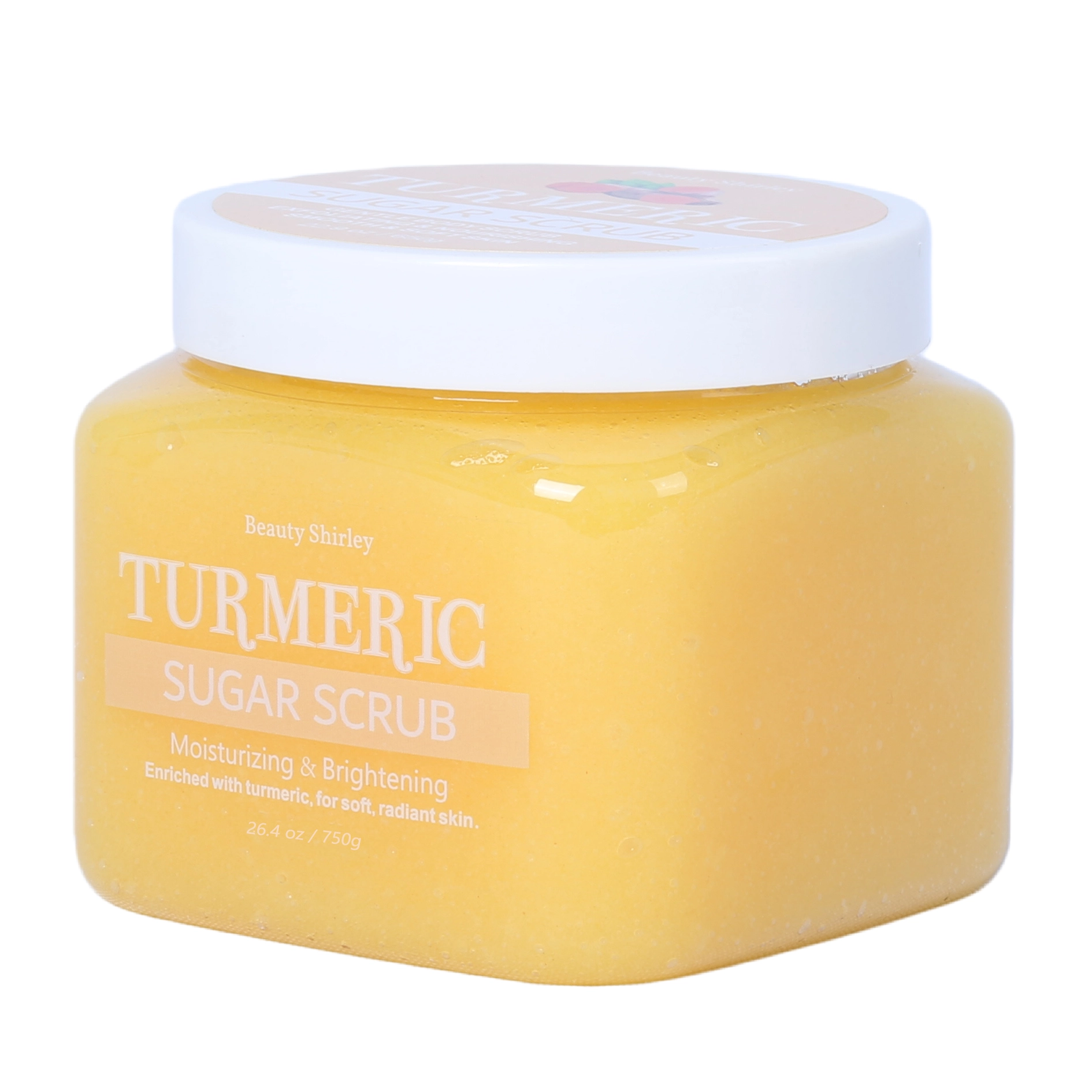 BLES26042 750g Turmeric Powder Infused Sugar Scrub – For Soft, Radiant Skin