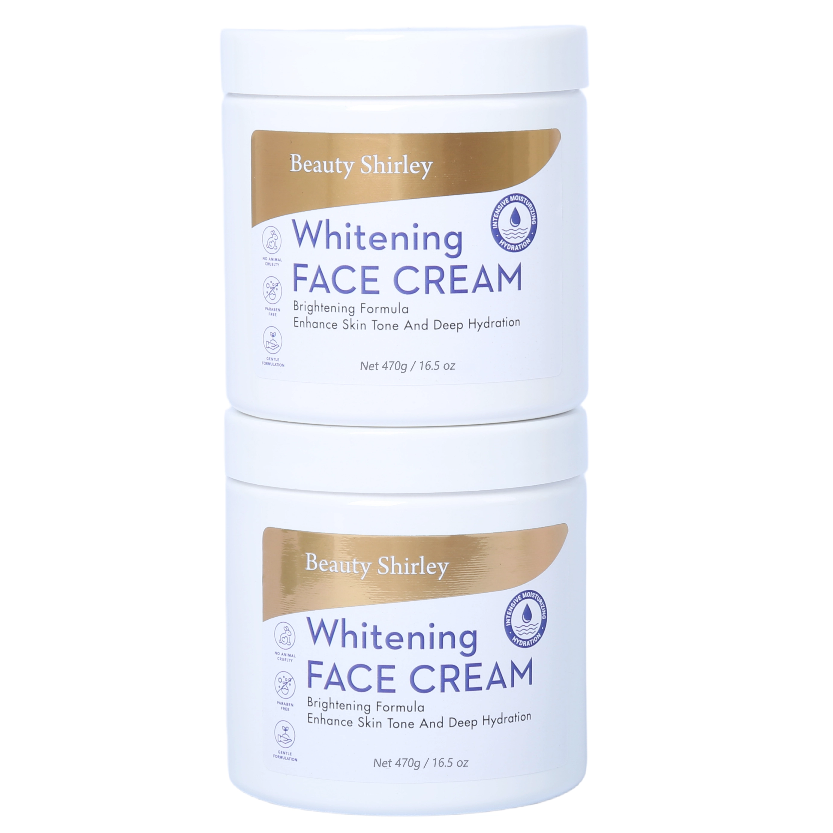 470g Whitening Face Cream – Gentle Formula in White Jar with Cap