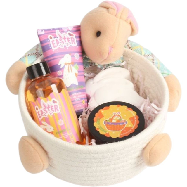 BLEA26010 Complete Bunny Bath Gift Set – Shower Gel, Body Lotion, Sugar Body Scrub & Rabbit-Shaped Bath Fizzer