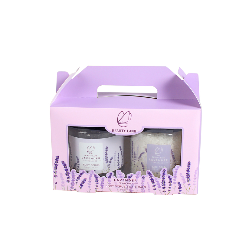 BL25012- LA Lavender Bath Set Body Scrub Bath Salt