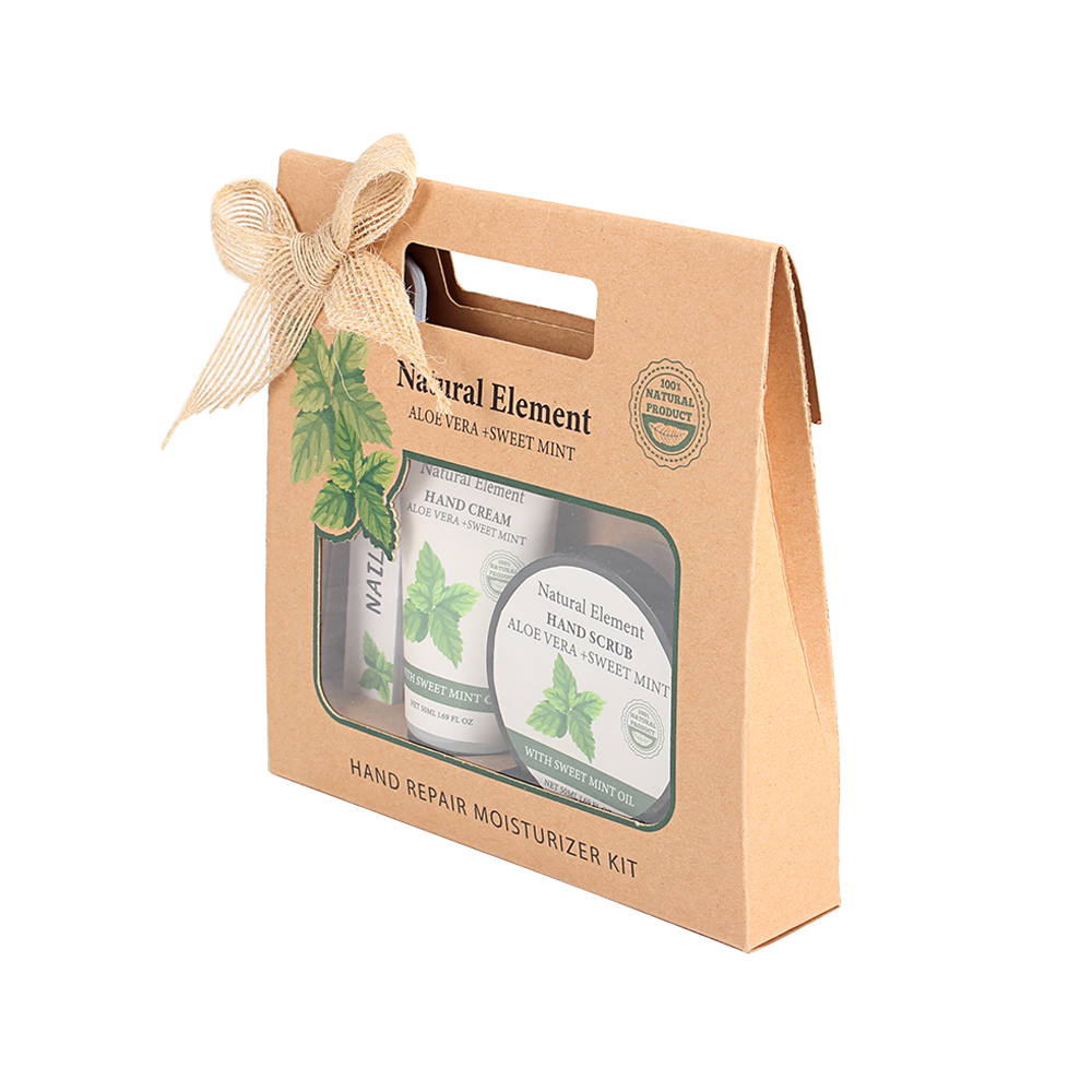 BL25013-NA Nature Bath Set Hand Cream Hand Scrub Nail File