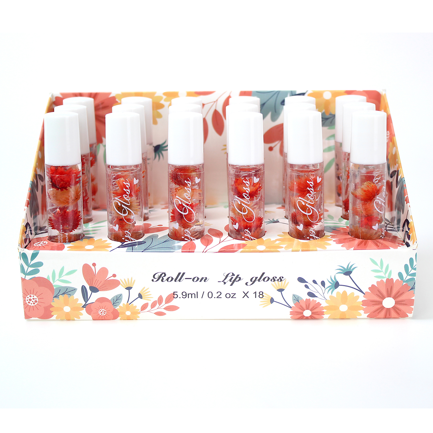 Lip Gloss With Flowers 5.9 mL – Moisturizes & Adds Shine 