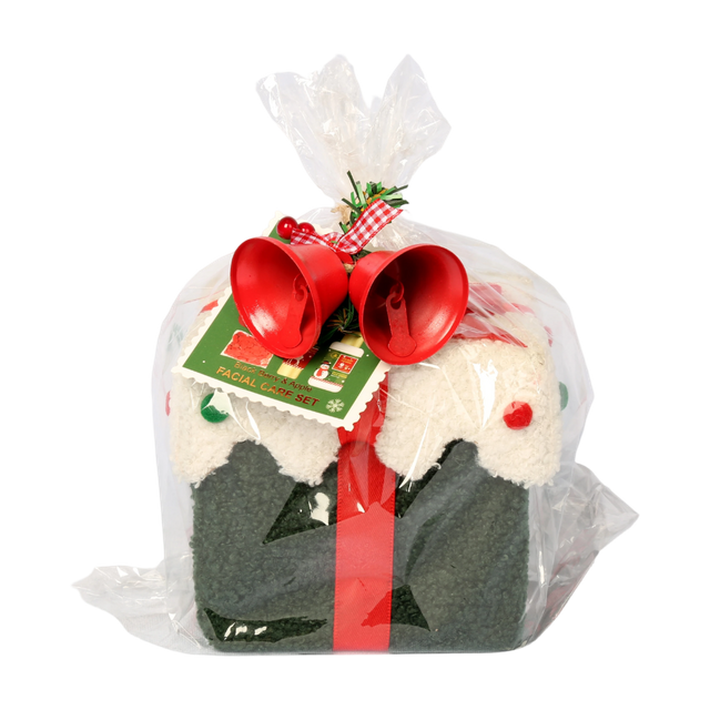 BLHS25019 Luxury Facial Care Set with Christmas Felt Box and Plush Headband