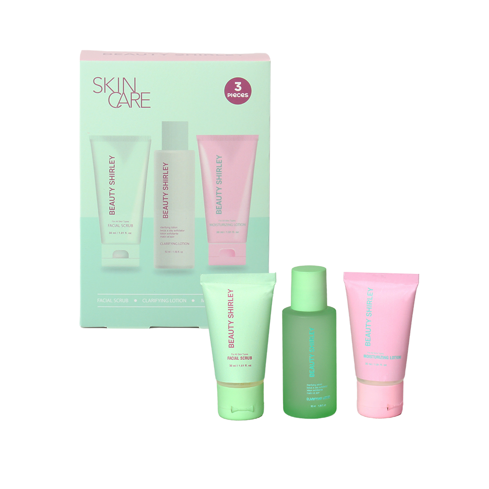 BLCS25013 Lady Care Complete 3-Step Skincare Set with Exfoliating Facial Scrub and Hydrating Formulas