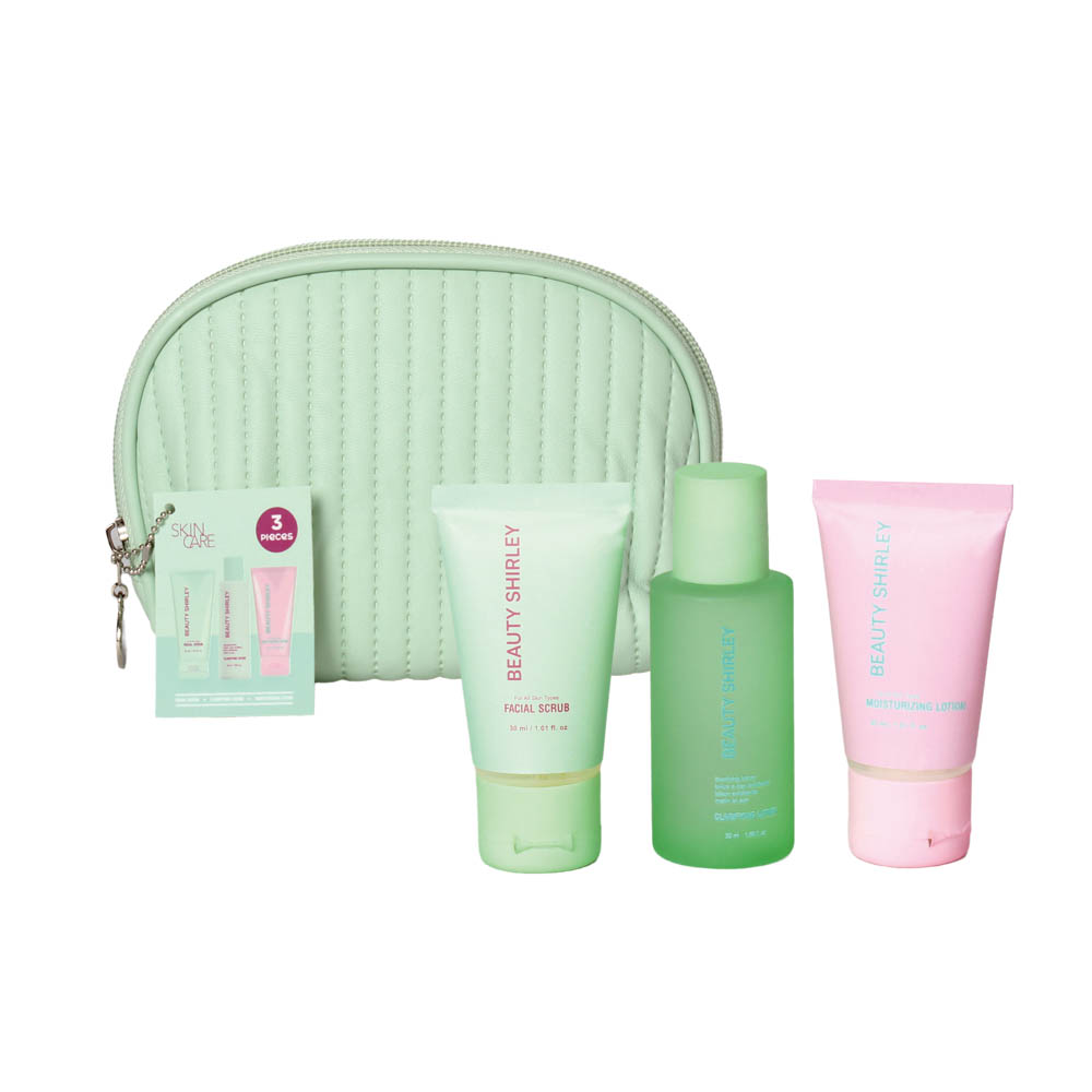 BLCS25016 Lady Care Essentialhree-Step Skincare Set with Cosmetic Bag