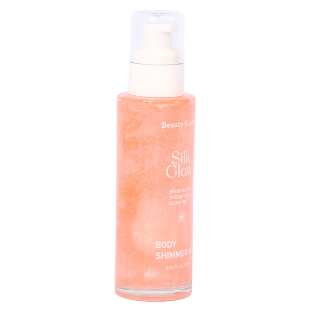 BLES26015 Bulk Coral Peach Body Shimmer Oil 80ml – For Salon & Event Makeup