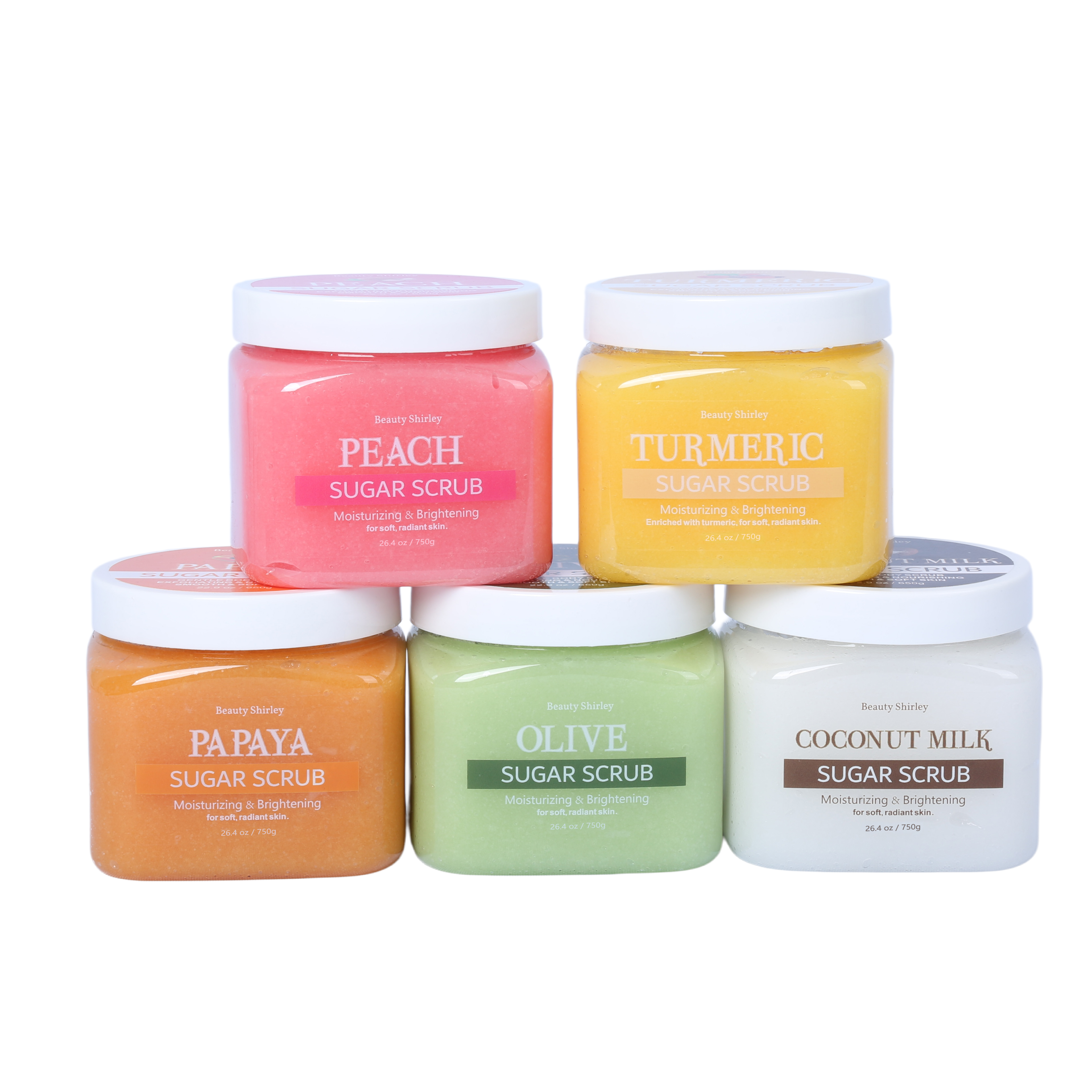 BLES26043 750g Peach Sugar Scrub – Fruity Glow & Gentle Exfoliation