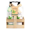 BL25004-NA Nature Bath Set Body Wash Body Lotion Wooden Tray