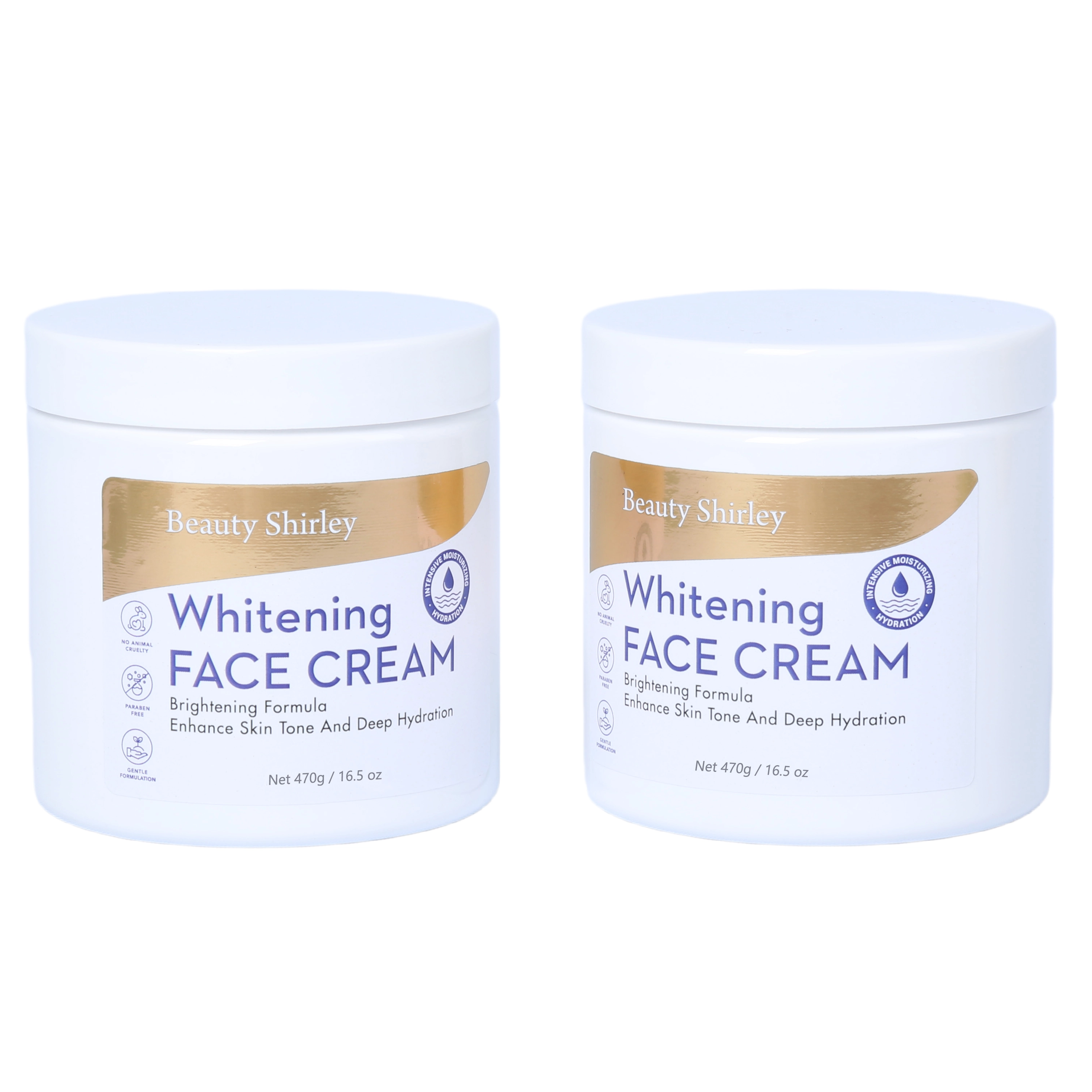 470g Whitening Face Cream – Gentle Formula in White Jar with Cap