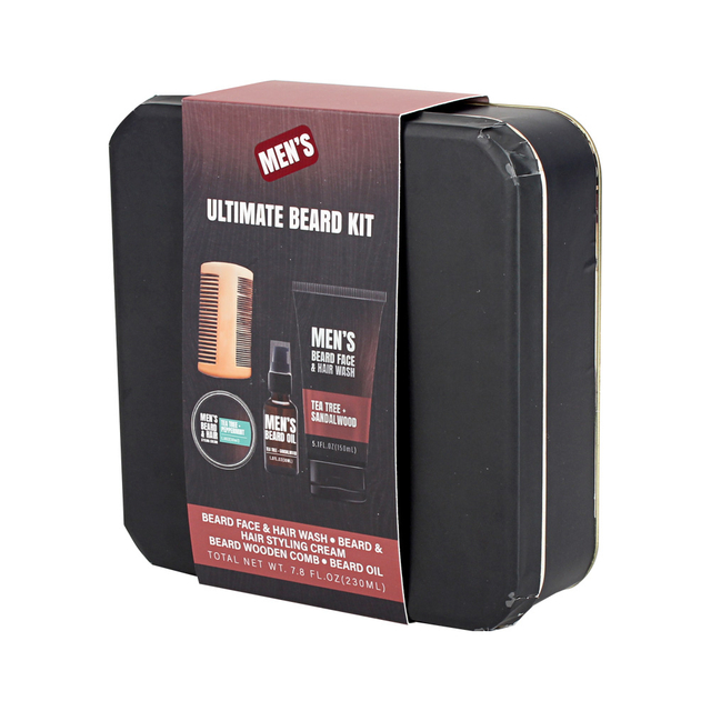 BL25014-FM Men Gift Set Kit Beard Face & Hair Wash Beard Oil Styling Cream